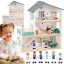 JátékTooky Toy - 3 szintes fa babaház tartozékokkal és babacsaláddal