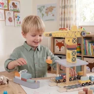 JátékTooky Toy fa kikötői daru készlet