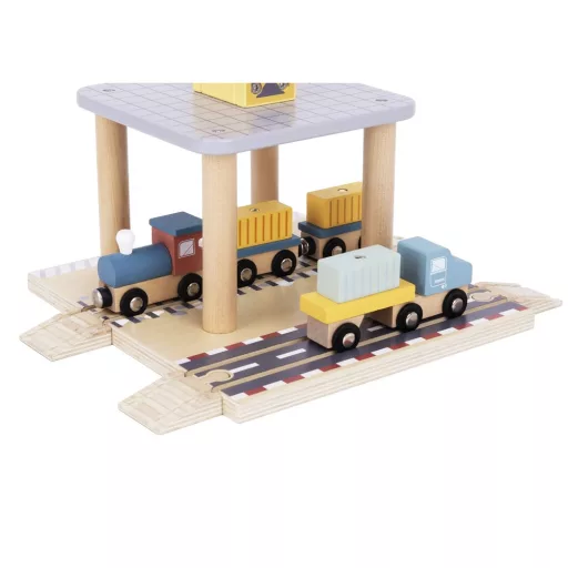 JátékTooky Toy fa kikötői daru készlet