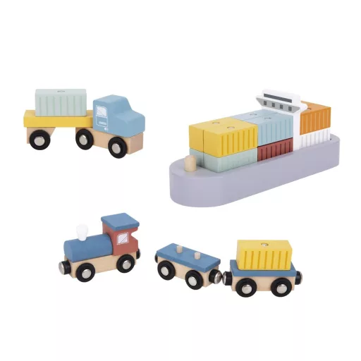 JátékTooky Toy fa kikötői daru készlet