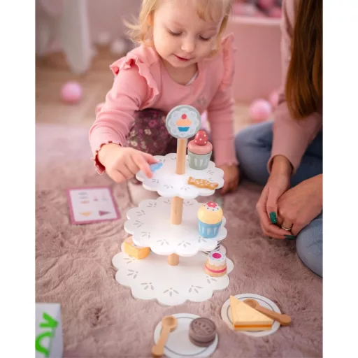 Tooky Toy  3 szintes tortaállvány kiegészítőkkel