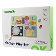 Tooky Toy  fa konyhapult  kiegészítőkkel