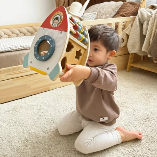 Tooky Toy multifunkciós tevékenységi rakéta - montessori