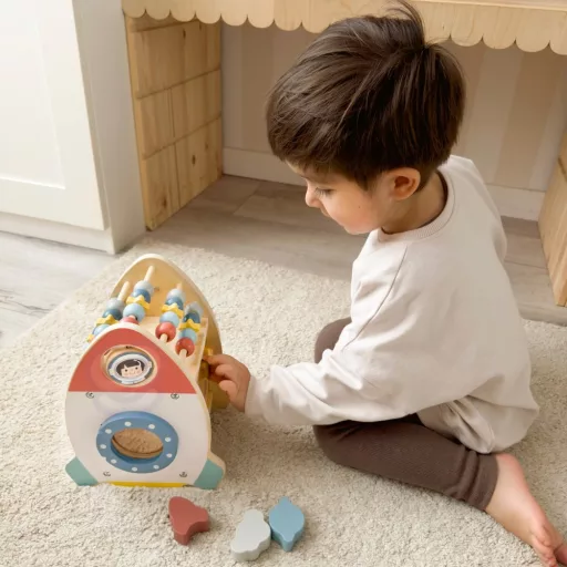 Tooky Toy multifunkciós tevékenységi rakéta - montessori