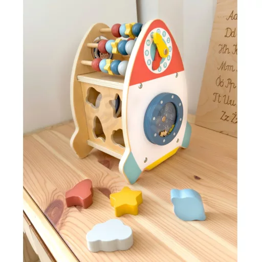 Tooky Toy multifunkciós tevékenységi rakéta - montessori