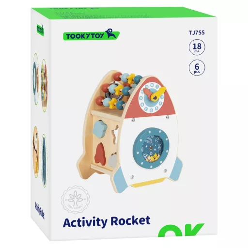 Tooky Toy multifunkciós tevékenységi rakéta - montessori