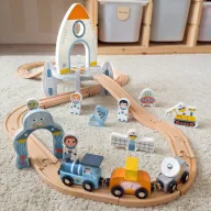 Tooky Toy űrhajós vonatkészlet  