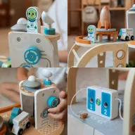 Tooky Toy fa parkolóház kiegészítőkkel