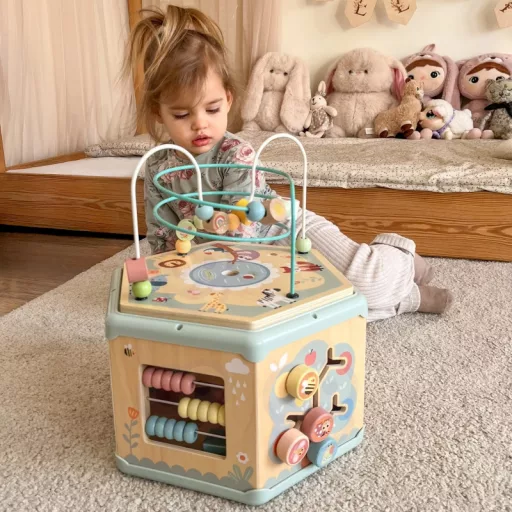 Tooky Toy XL montessori, multifunkciós aktív kocka