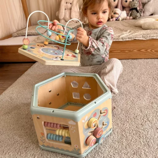 Tooky Toy XL montessori, multifunkciós aktív kocka
