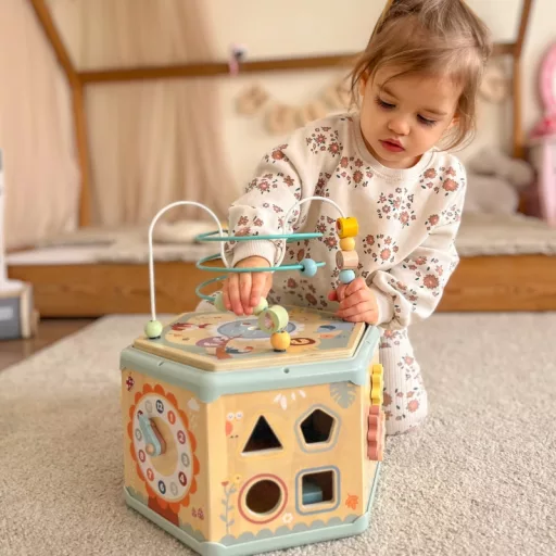 Tooky Toy XL montessori, multifunkciós aktív kocka