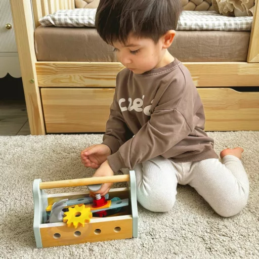 Tooky Toy szerszámosláda 18 kiegészítővel