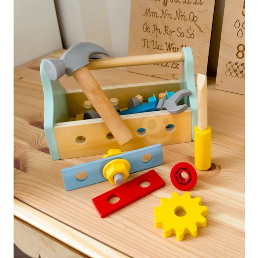 Tooky Toy szerszámosláda 18 kiegészítővel