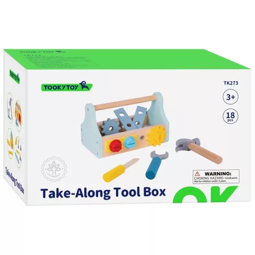 Tooky Toy szerszámosláda 18 kiegészítővel