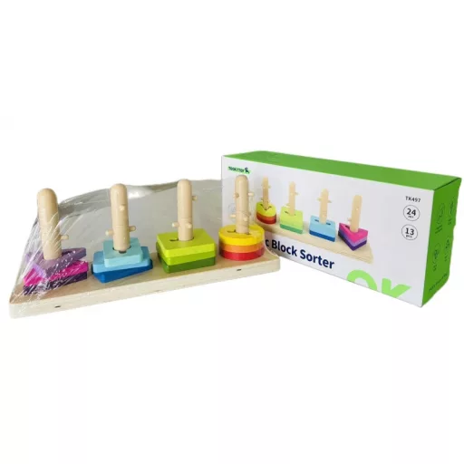 JátékTooky Toy szín és formakereső fajáték, akadályokkal