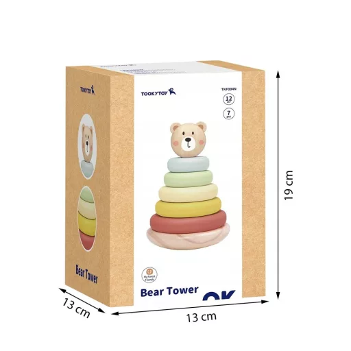 Tooky Toy macis szenzoros montessori torony
