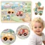 Tooky Toy  interaktív fa puzzle - járműhangokkal