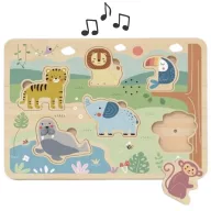 Tooky Toy  interaktív fa puzzle - állathangokkal