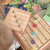 JátékTooky Toy állatos, fa számolós játék