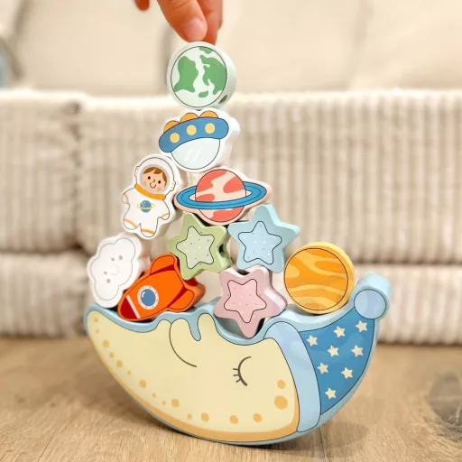 Tooky Toy montessori, űrhajós egyensúlyozó játék