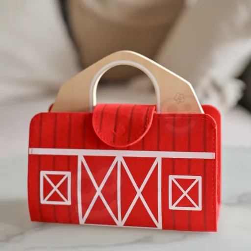 Tooky Toy fa farmjáték összecsukható böröndben