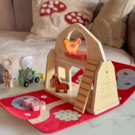 Tooky Toy fa farmjáték összecsukható böröndben