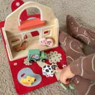Tooky Toy fa farmjáték összecsukható böröndben