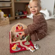 Tooky Toy fa farmjáték összecsukható böröndben