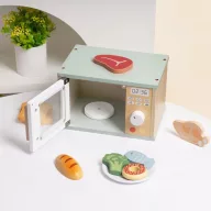 Tooky Toy fa játék mikrohullámú sütő kiegészítőkkel