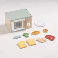 Tooky Toy fa játék mikrohullámú sütő kiegészítőkkel