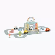 Tooky Toy hordozható város járművekkel 