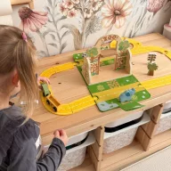 Tooky Toy hordozható állatkert járművekkel 