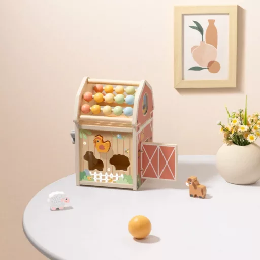 Tooky Toy montessori aktivitás kocka abakusszal - farm
